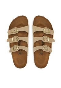 Birkenstock Klapki Florida 1029265 Écru. Materiał: skóra