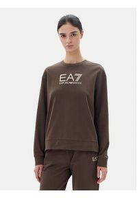 EA7 Emporio Armani Dres 7W000115 AF13135 U6139 Brązowy Regular Fit. Kolor: brązowy. Materiał: bawełna #3