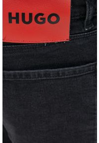 Hugo - HUGO jeansy męskie. Kolor: czarny
