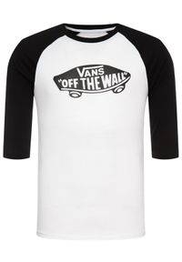 Vans Longsleeve Raglan Athletic VN000XXMYB21 Biały Slim Fit. Kolor: biały. Materiał: bawełna. Długość rękawa: długi rękaw