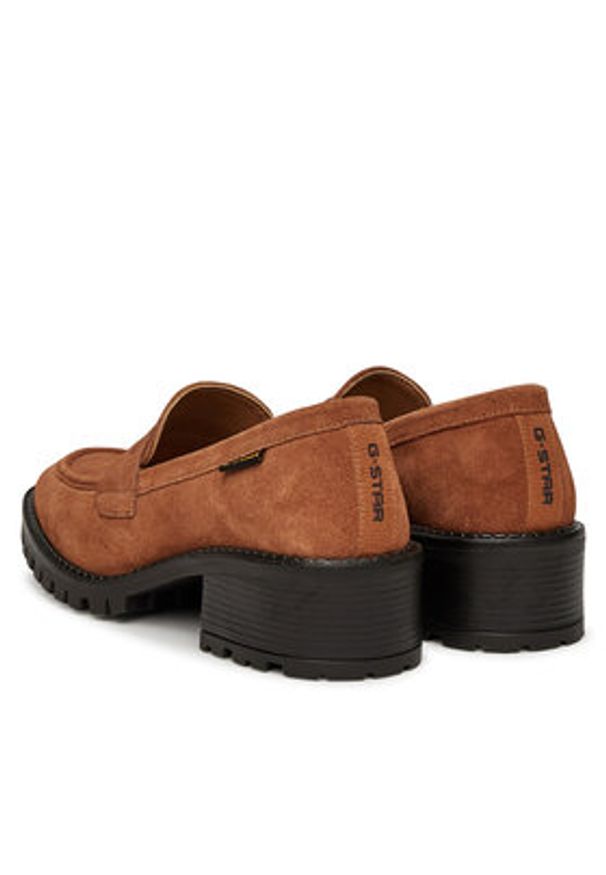 G-Star RAW - G-Star Raw Loafersy WI34-JANELLE-01 Brązowy. Kolor: brązowy. Materiał: zamsz, skóra