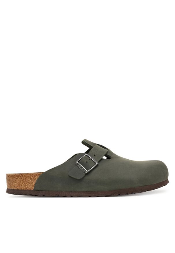 Birkenstock Klapki Boston 1032724 Zielony ciemny. Kolor: zielony. Materiał: skóra