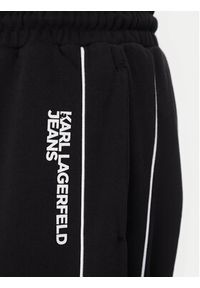 Karl Lagerfeld Jeans Spodnie dresowe A2M10098 Czarny Regular Fit. Kolor: czarny. Materiał: bawełna #4