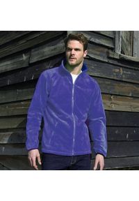 RESULT - Kurtka Męska Polarowa Fashion Fit. Kolor: fioletowy. Materiał: polar. Sezon: zima. Styl: sportowy