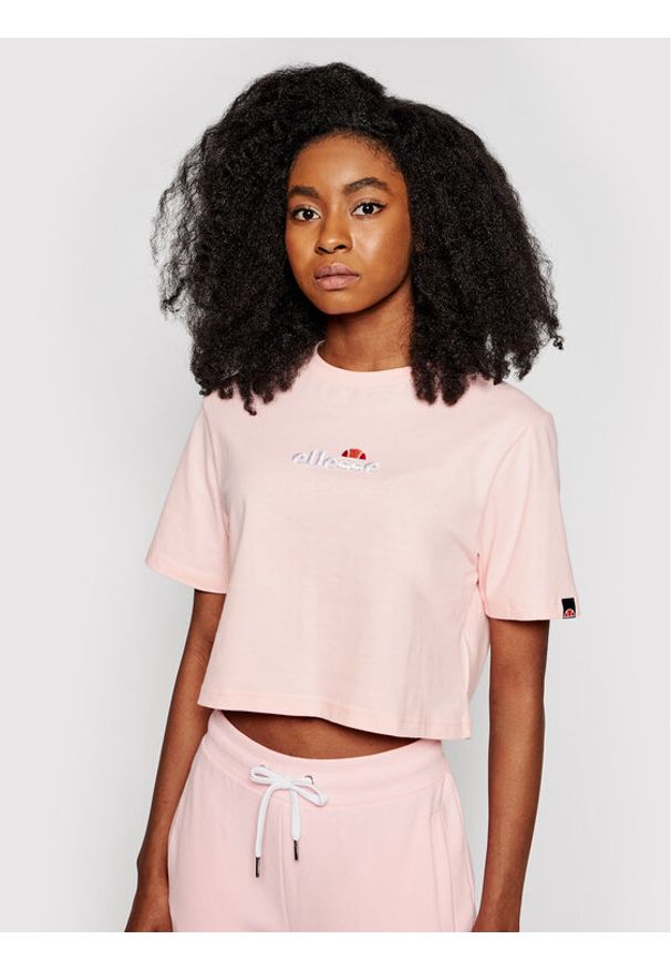 Ellesse T-Shirt Fireball SGB06838 Różowy Loose Fit. Kolor: różowy. Materiał: bawełna