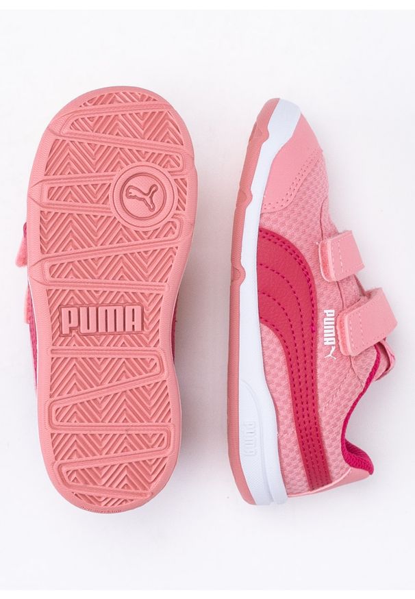 Buty sportowe dziecięce różowe Puma Stepfleex 2 Mesh VE V Inf. Okazja: do pracy, na spacer, na co dzień. Kolor: różowy. Materiał: mesh. Sport: turystyka piesza