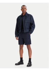 Hugo - HUGO Szorty materiałowe Genar261S 50567293 Granatowy Slim Fit. Kolor: niebieski. Materiał: bawełna #3