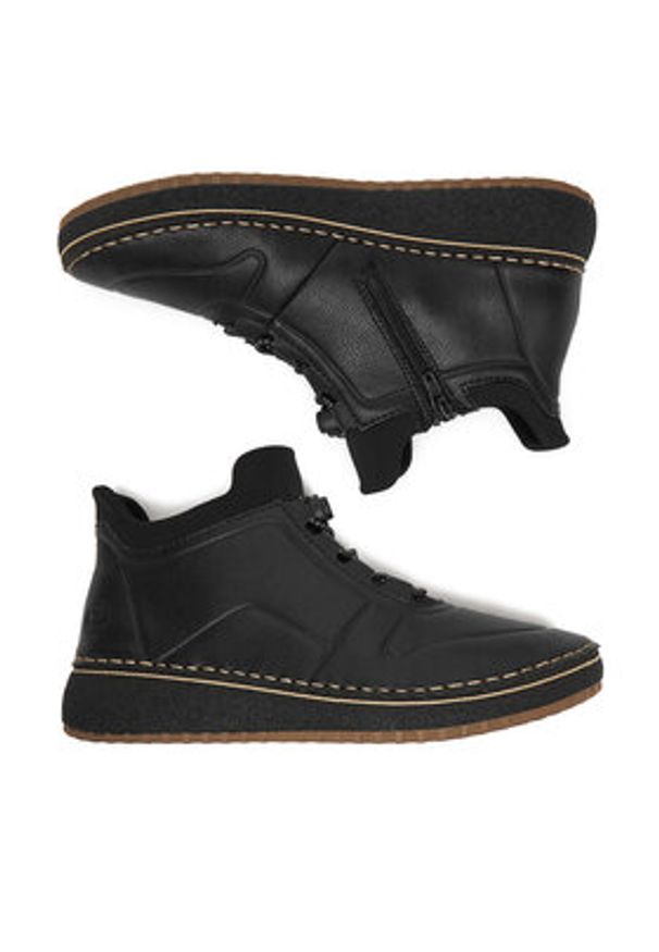 Rieker Półbuty 50961-00 Czarny. Kolor: czarny. Materiał: skóra, syntetyk