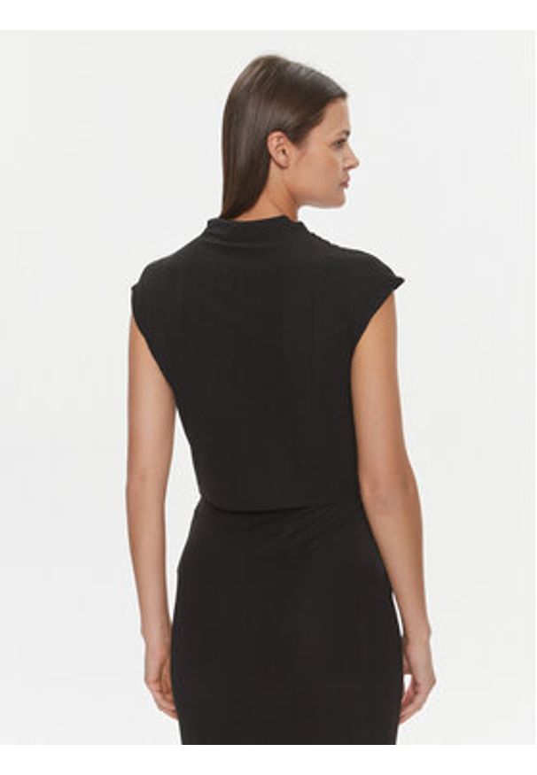 Guess Bluzka W4RP40 KAQL2 Czarny Slim Fit. Kolor: czarny