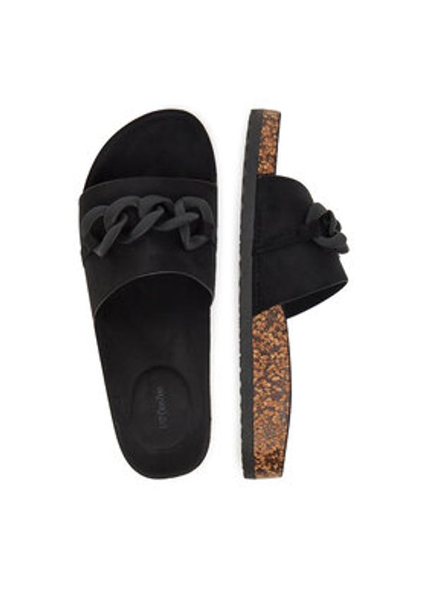 DeeZee Klapki WSLS19-20 Czarny. Kolor: czarny. Materiał: materiał