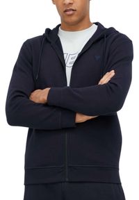 Guess - GUESS Granatowa bluza męska rozpinana Aldwin, Rozmiar L. Kolor: niebieski #4