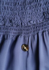 Born2be - Granatowy 2-częściowy Komplet Bawełniany z Topem i Spódnicą Maxi Semija. Kolor: niebieski. Materiał: bawełna. Wzór: gładki, aplikacja #3