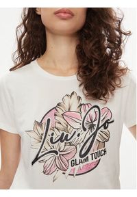 Liu Jo T-Shirt TA4202 JS003 Écru Regular Fit. Materiał: bawełna #3