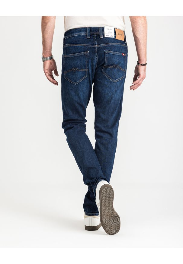 Mustang - MUSTANG OREGON SLIM MĘSKIE SPODNIE JEANSOWE JEANSY DŻINSY DENIM BLUE 1015041 5000 982. Okazja: na co dzień. Sezon: zima, lato. Styl: sportowy, klasyczny, casual, elegancki