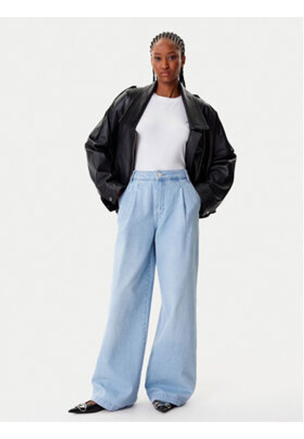 Armani Exchange Jeansy XW001105 AF14494 MB003 Niebieski Wide Leg. Kolor: niebieski