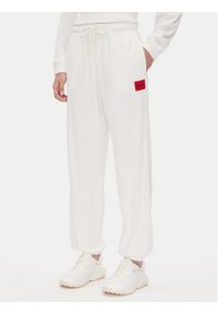Hugo - HUGO Spodnie dresowe Neve_Pants 50531692 Écru Relaxed Fit. Materiał: bawełna, syntetyk