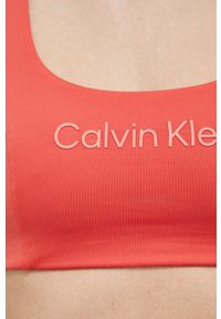 Calvin Klein Performance biustonosz sportowy Essentials kolor pomarańczowy. Kolor: pomarańczowy. Materiał: skóra. Sport: fitness, taniec #5