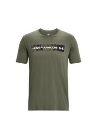 Koszulka Under Armour Camo Chest. Kolor: biały, wielokolorowy, zielony. Materiał: poliester, bawełna. Sport: fitness #1