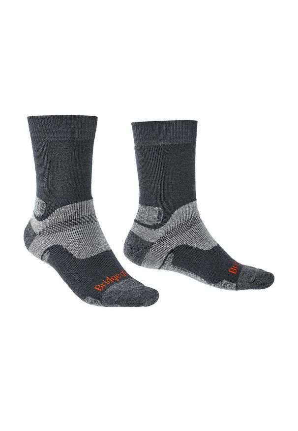 BRIDGEDALE - Skarpety trekkingowe Bridgedale Hike Mid Merino P Boot. Kolor: szary