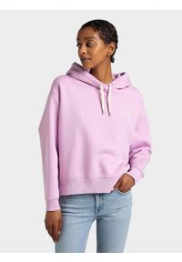 Lee - LEE ESSENTIAL HOODIE DAMSKA BLUZA LOGO SUGAR LILAC L53PLJ79