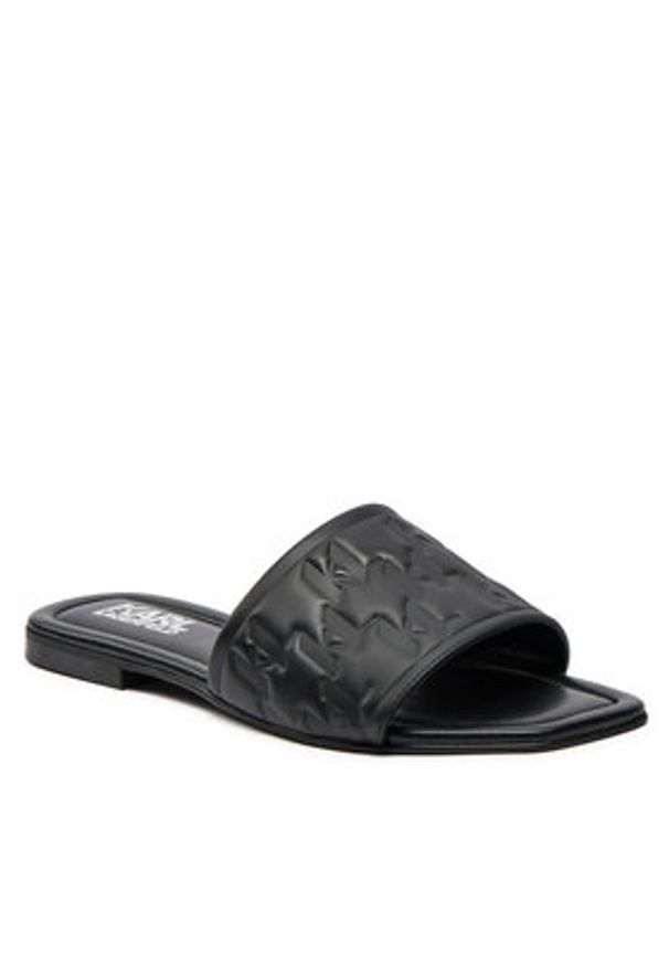 Karl Lagerfeld - KARL LAGERFELD Klapki KL85400 Czarny. Kolor: czarny. Materiał: skóra
