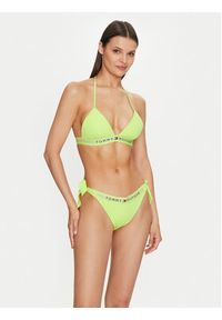 TOMMY HILFIGER - Tommy Hilfiger Dół od bikini UW0UW04497 Zielony. Kolor: zielony. Materiał: syntetyk