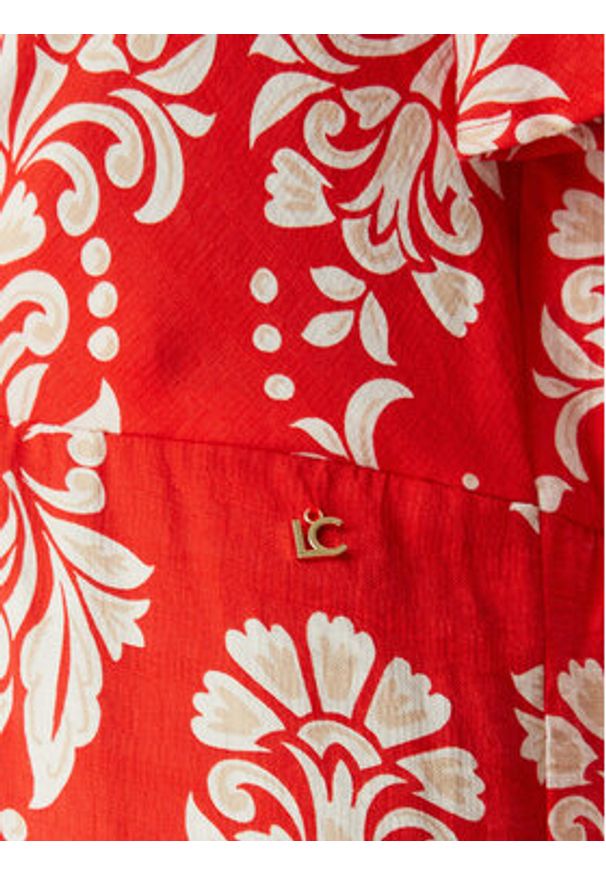 LOLA CASADEMUNT Sukienka letnia LS2616137 Czerwony jasny Regular Fit. Kolor: czerwony. Materiał: wiskoza. Sezon: lato