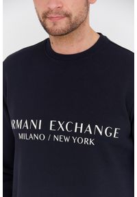 Armani Exchange - ARMANI EXCHANGE Granatowa męska bluza, Rozmiar L. Kolor: niebieski #5