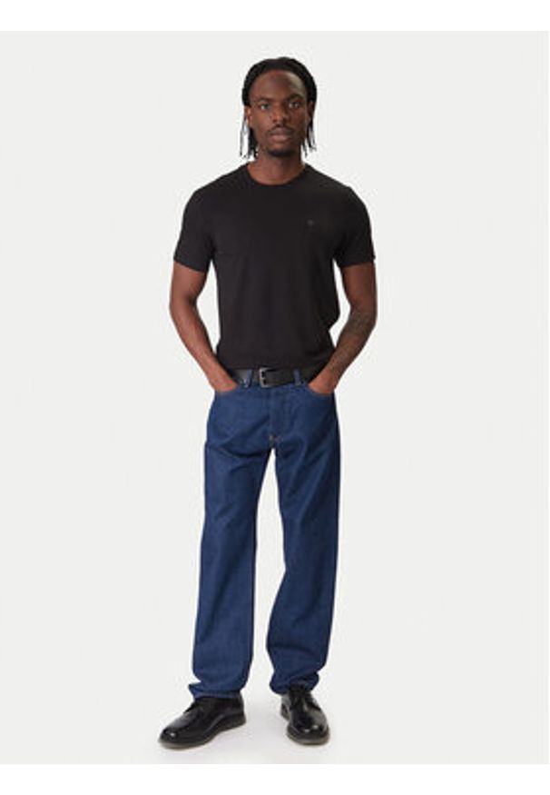 Calvin Klein T-Shirt LV04LC240G Czarny Slim Fit. Kolor: czarny. Materiał: bawełna
