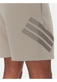 Adidas - adidas Szorty sportowe Future Icons 3-Stripes JD4882 Beżowy Regular Fit. Kolor: beżowy. Materiał: bawełna. Styl: sportowy #4