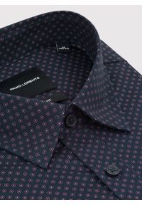 Pako Lorente - PAKO LORENTE – Granatowa koszula w kwiaty. Kolor: niebieski. Materiał: bawełna, elastan. Długość rękawa: długi rękaw. Długość: długie. Wzór: kwiaty #8