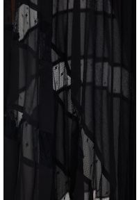 The Kooples sukienka kolor czarny maxi rozkloszowana. Kolor: czarny. Materiał: tkanina. Długość rękawa: długi rękaw. Typ sukienki: plisowane, rozkloszowane. Długość: maxi