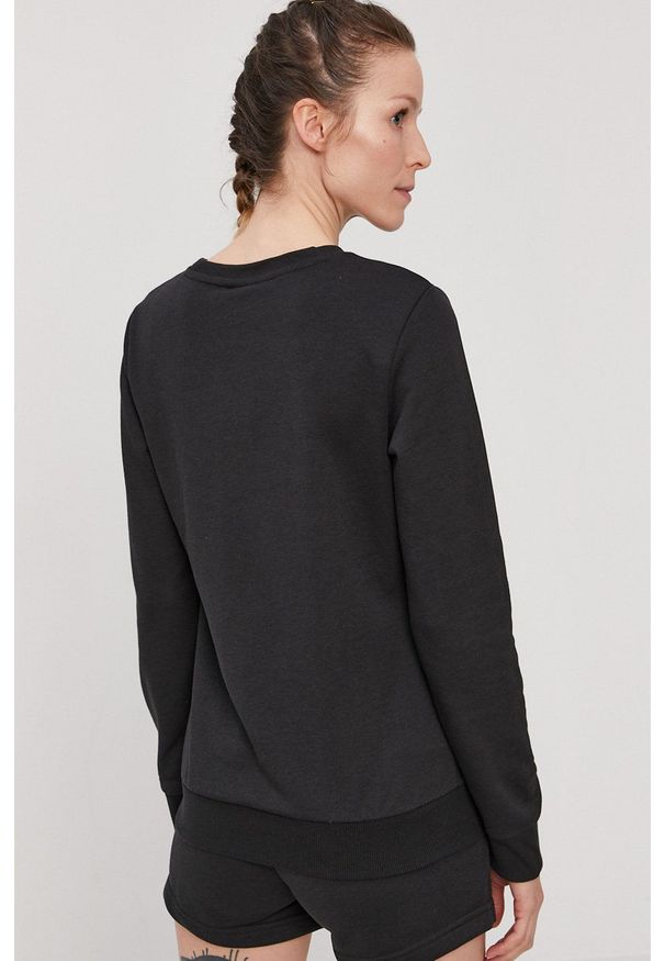 Adidas - adidas Bluza damska kolor czarny z nadrukiem. Okazja: na co dzień. Kolor: czarny. Długość rękawa: długi rękaw. Długość: długie. Wzór: nadruk. Styl: casual