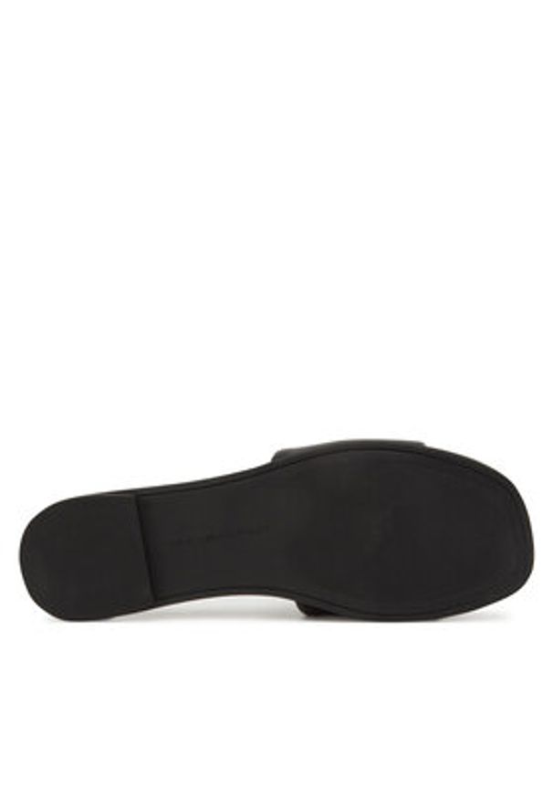 TOMMY HILFIGER - Tommy Hilfiger Klapki Th Logo Hardware Leather Mule FW0FW08806 Czarny. Kolor: czarny. Materiał: skóra