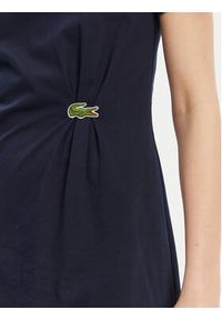 Lacoste Sukienka codzienna EF0583 Granatowy Regular Fit. Okazja: na co dzień. Kolor: niebieski. Materiał: bawełna. Typ sukienki: proste. Styl: casual