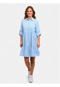 Kaffe Sukienka koszulowa Naya 10505399 Błękitny Relaxed Fit. Kolor: niebieski. Materiał: bawełna. Typ sukienki: koszulowe #6