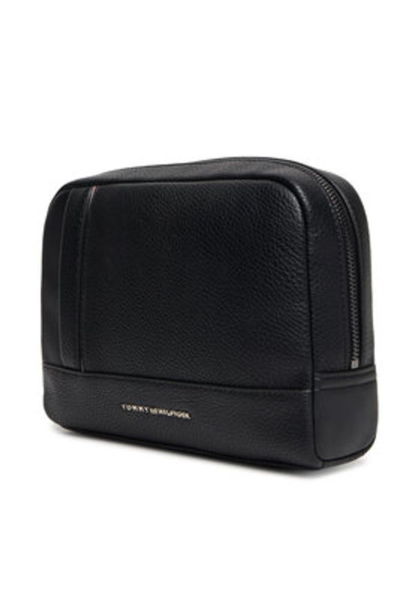 TOMMY HILFIGER - Tommy Hilfiger Saszetka Th Central Pouch AM0AM13790 Czarny. Kolor: czarny. Materiał: skóra