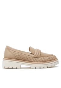 Loafersy Caprice. Kolor: beżowy