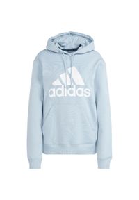 Adidas - Bluza damska adidas Essentials Big Logo Regular Fleece Hoodie. Kolor: niebieski, wielokolorowy, biały. Materiał: dresówka