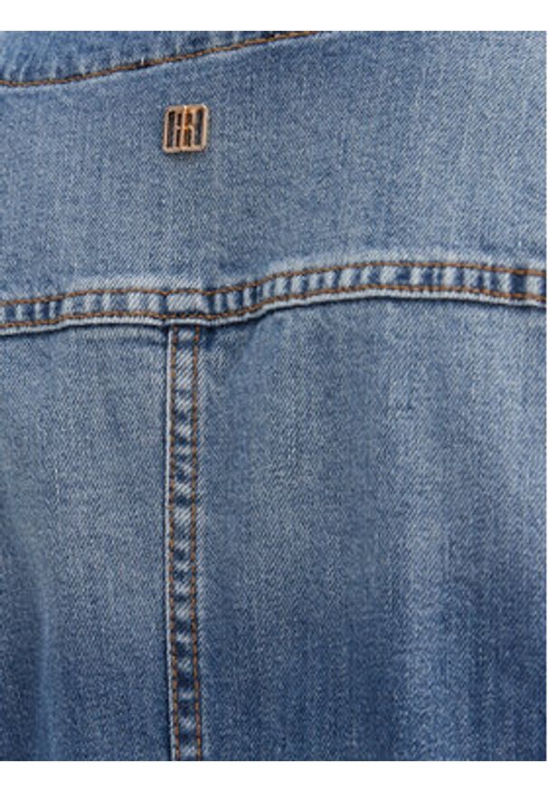 Fracomina Kurtka jeansowa FR26SJ4007D40902 Niebieski Regular Fit. Kolor: niebieski. Materiał: bawełna, jeans