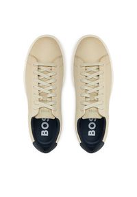 BOSS Sneakersy Clint 50543440 Beżowy. Kolor: beżowy. Materiał: skóra