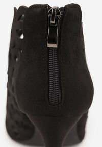 Born2be - Czarne Ażurowe Sandały Botki Vices na Szpilce Nativria. Kolor: czarny. Wzór: ażurowy. Obcas: na szpilce. Styl: elegancki #2