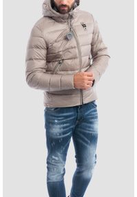 Blauer USA - BLAUER Szara kurtka męska Acton Short Jackets. Typ kołnierza: bez kaptura. Kolor: szary. Materiał: poliamid #3