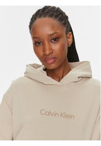 Calvin Klein Bluza Hero Logo K20K205449 Beżowy Regular Fit. Kolor: beżowy. Materiał: bawełna