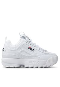 Fila Sneakersy Disruptor Kids 1010567.1FG Biały. Kolor: biały. Materiał: skóra