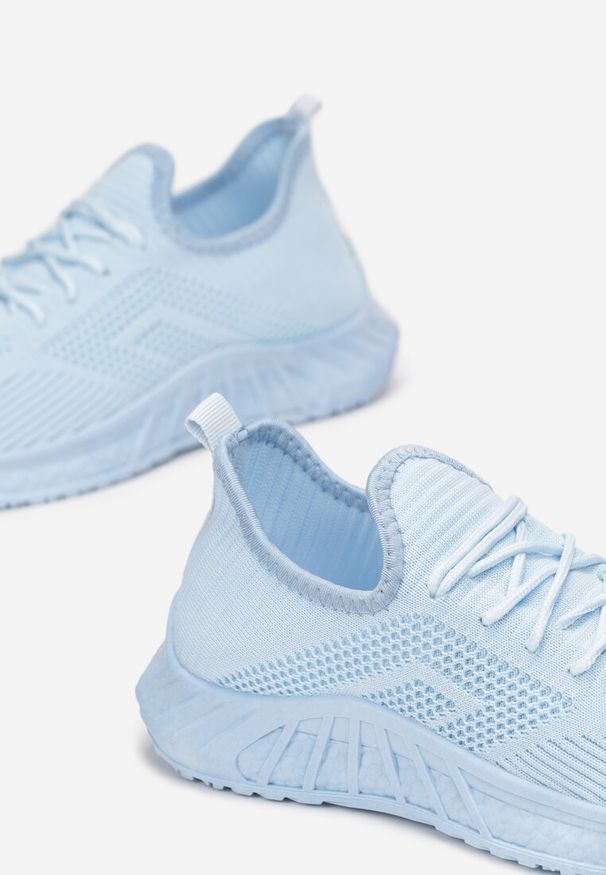 Born2be - Niebieskie Buty Sportowe Tymagio. Wysokość cholewki: przed kostkę. Nosek buta: okrągły. Kolor: niebieski. Materiał: materiał. Szerokość cholewki: normalna. Wzór: aplikacja, jednolity