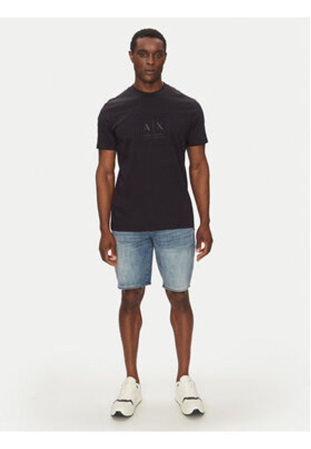 Armani Exchange T-Shirt XM000358 AF10364 UB101 Granatowy Regular Fit. Kolor: niebieski. Materiał: bawełna