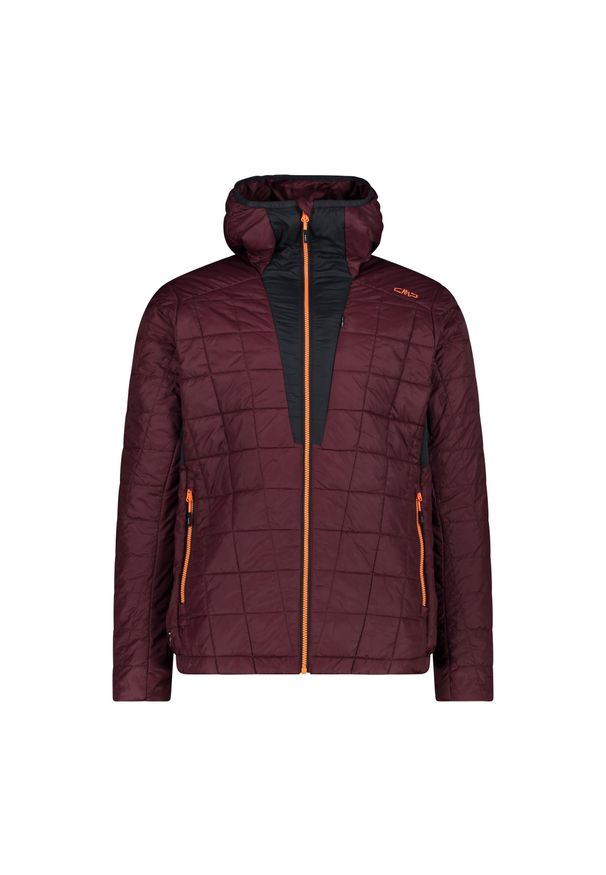 Kurtka z kapturem CMP Unlimitech. Typ kołnierza: kaptur. Kolor: czerwony, wielokolorowy, brązowy. Materiał: puch. Sport: turystyka piesza