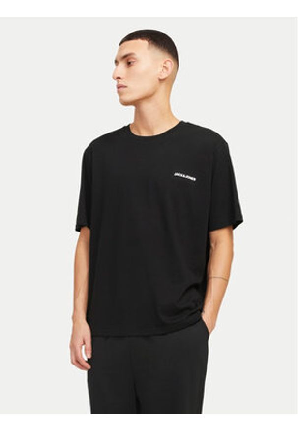 Jack & Jones - Jack&Jones Piżama Everest 12273633 Czarny Standard Fit. Kolor: czarny. Materiał: bawełna