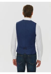 Pako Lorente - PAKO LORENTE – Granatowa męska elegancka kamizelka. Okazja: na wesele, na ślub cywilny. Kolor: niebieski. Materiał: wiskoza, poliester. Styl: elegancki #4